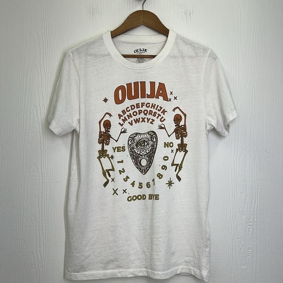 OUIJA - Colorful OUIJA Board Skeleton Graphic Short Sleeve White T Size Large - Picture 6 of 8